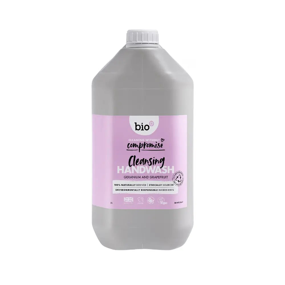 Bio-D Hand Wash Geranium & Grapefruit 5 Litre
