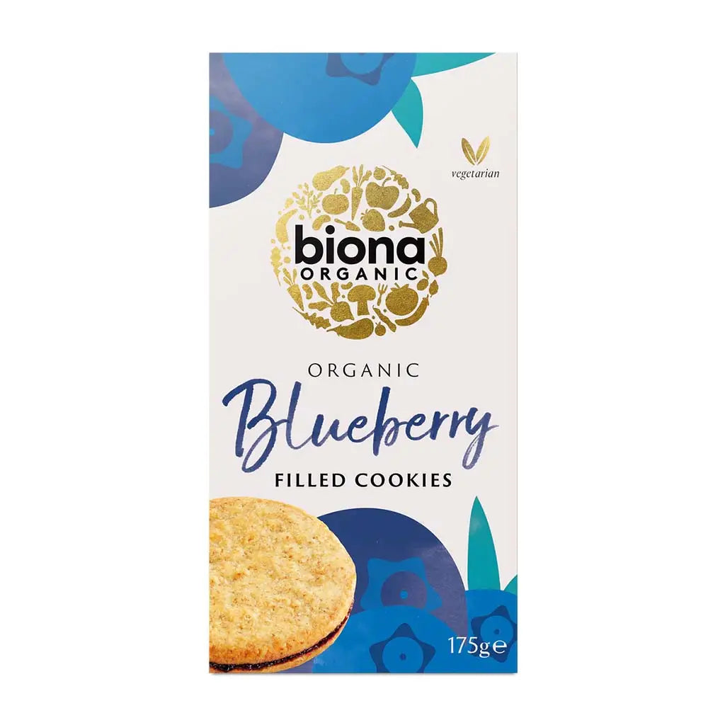 Biona Blueberry Cookies Organic 175g box.