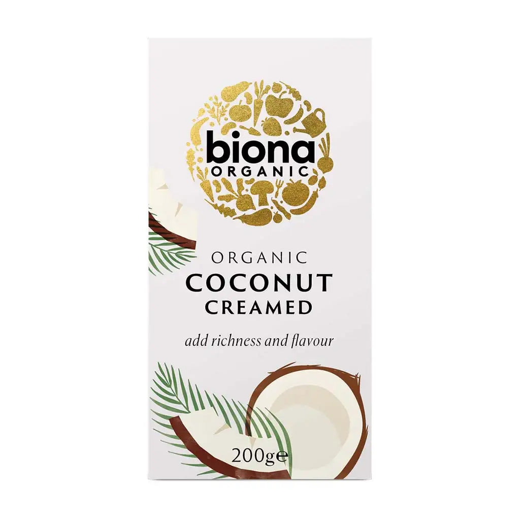 Biona Coconut Creamed Organic 200g box.