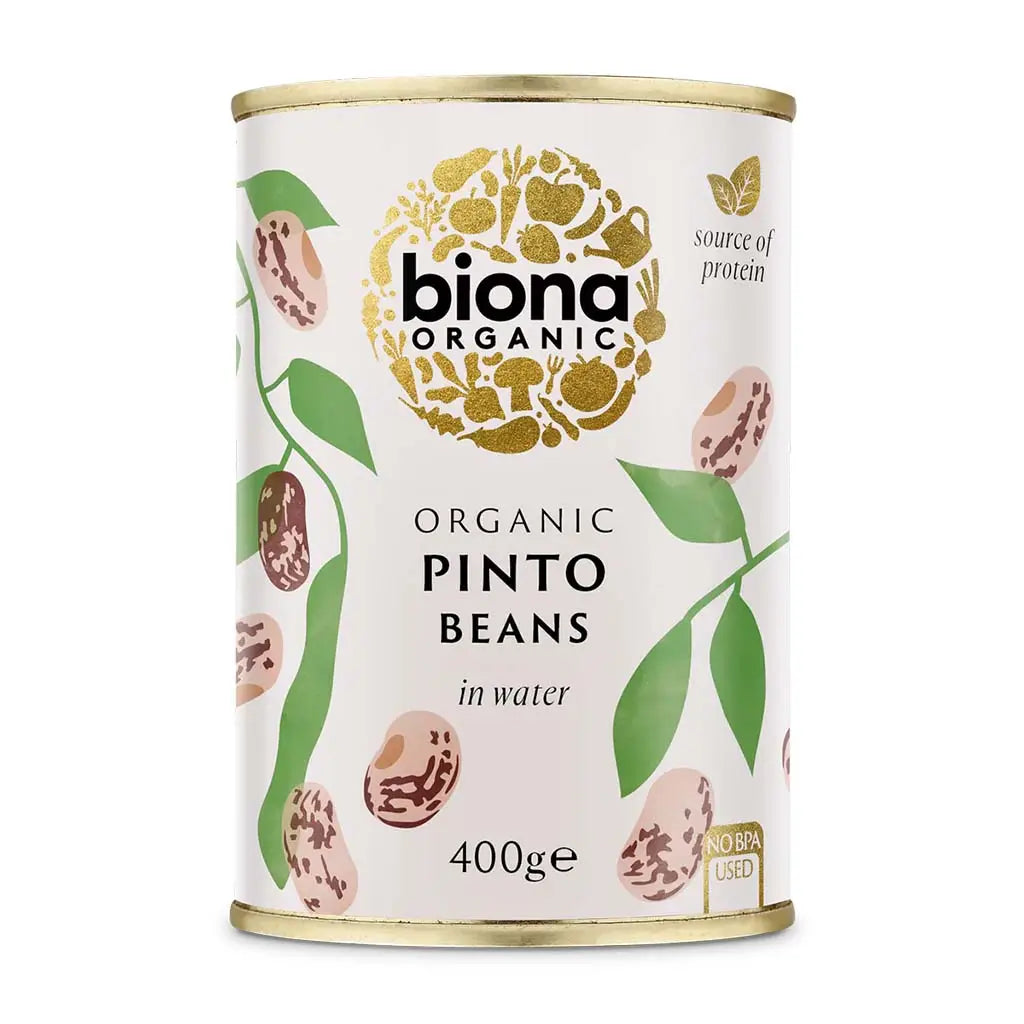 Biona Pinto Beans Organic 400g in water BPA free tin.