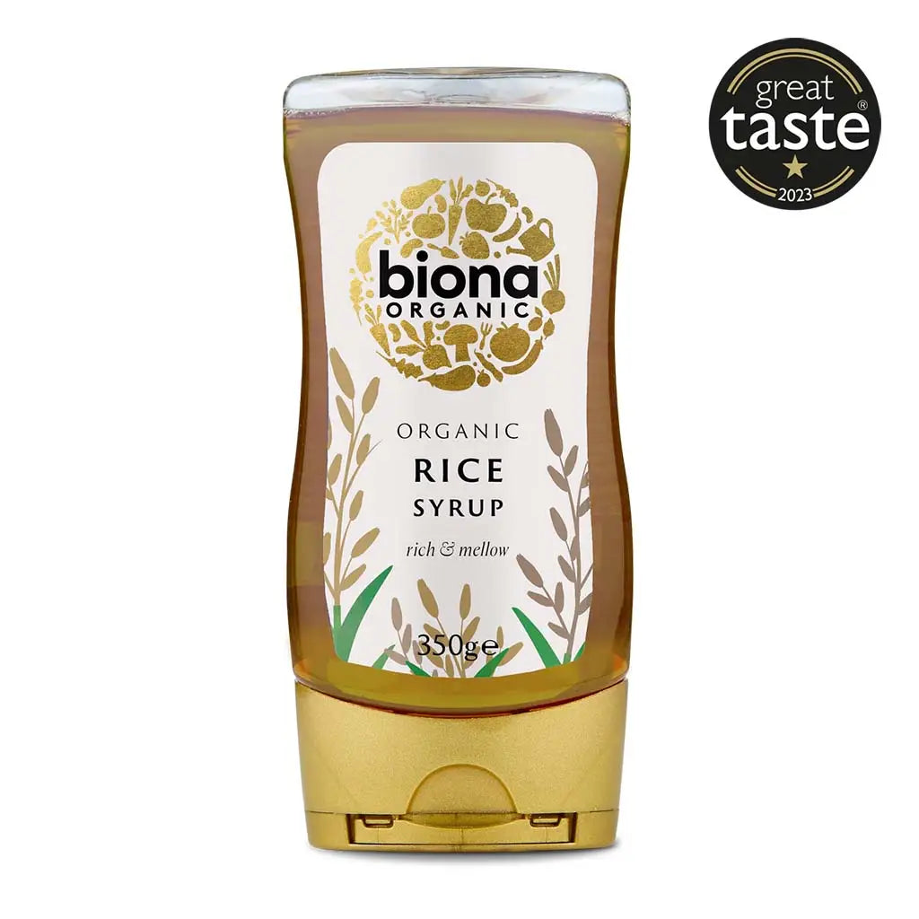 Biona Rice Syrup Organic 350g squeeze bottle.