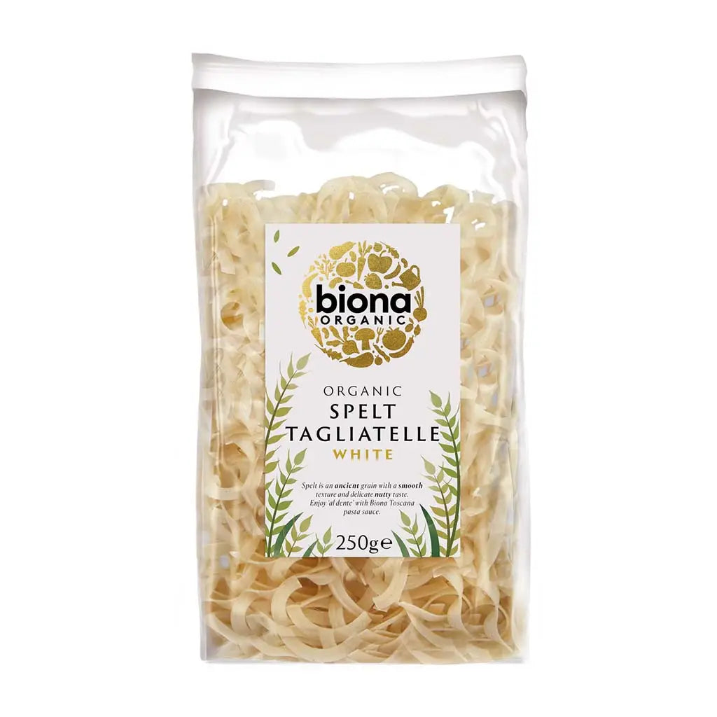 Biona Spelt Tagliatelle White Organic 250g bag.