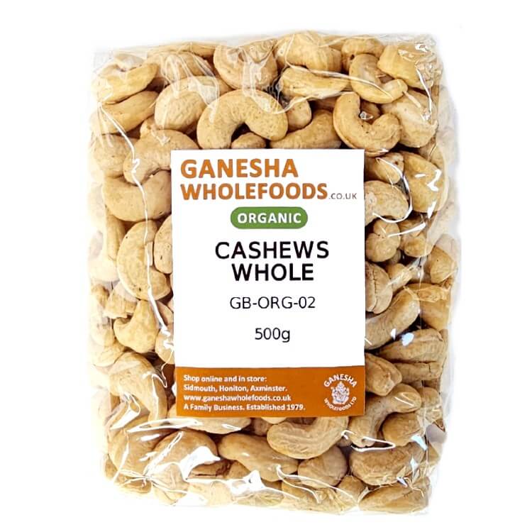 Cashew Nuts Whole Organic 500g