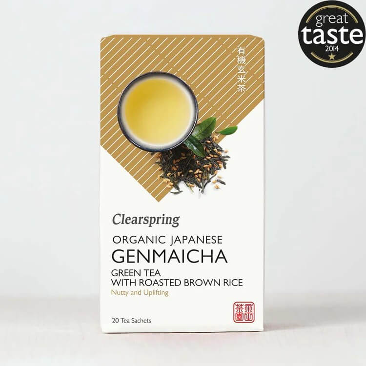 Clearspring Genmaicha Green Tea with Brown Rice 20 Teabags Organic
