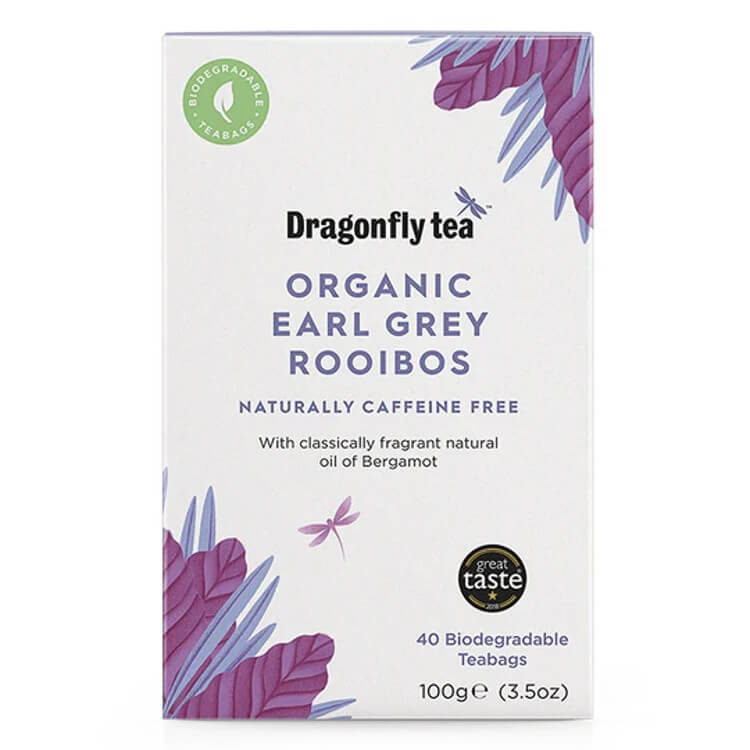 Dragonfly Earl Grey Rooibos 40 Teabags Organic