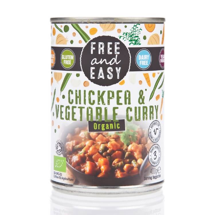 Free & Easy Chickpea & Vegetable Curry Organic 400g