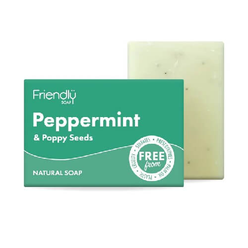 Friendly Soap Peppermint & Poppy Seed Bar 95g