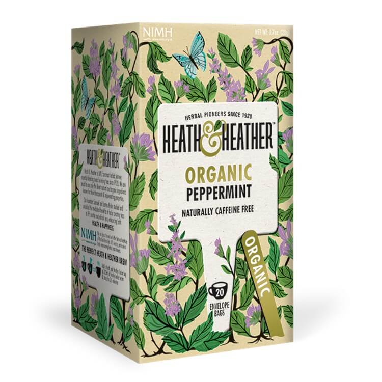 Heath & Heather Peppermint 20 Teabags Organic