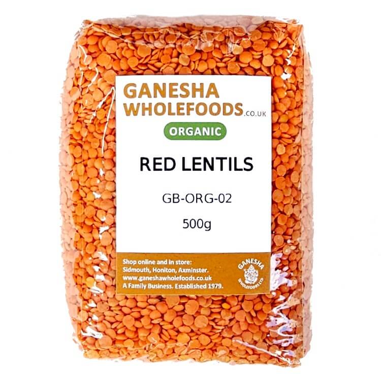 Red Lentils Organic split 500g