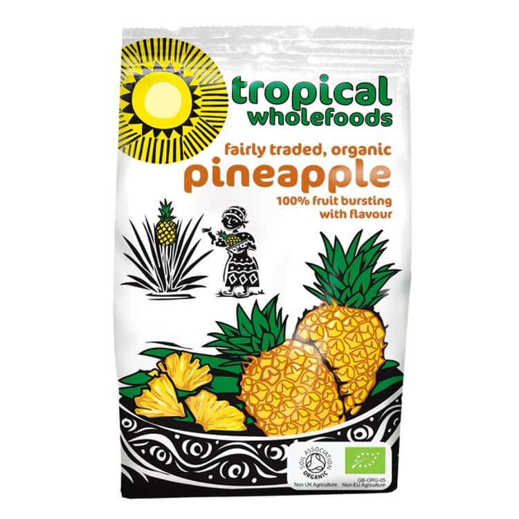 Tropical Wholefoods Dried Pineapple Organic 100g