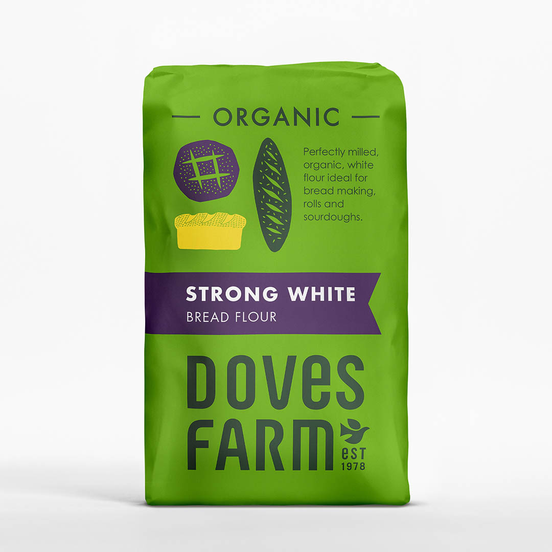 Doves Organic Strong White Bread Flour 1.5kg pack