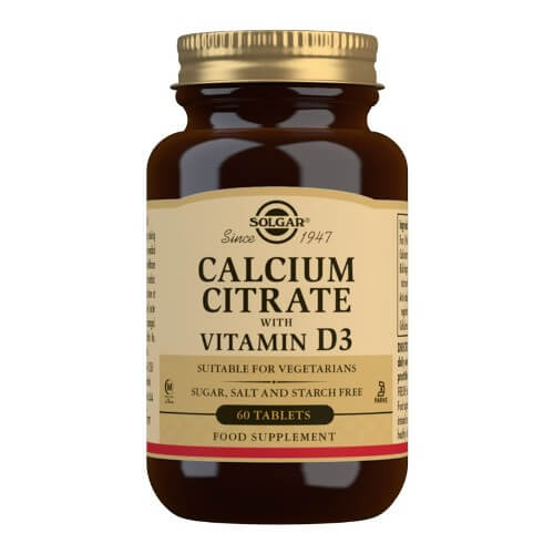 Solgar Calcium Citrate & Vitamin D3 60 tablets