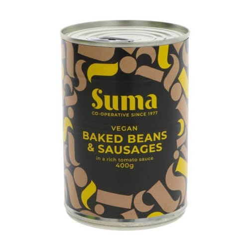 Suma Baked Beans and Vegan Sausages 400g