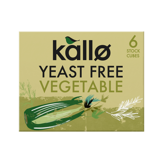 Kallo Yeast Free Vegetable Stock Cubes 66g front pack shot