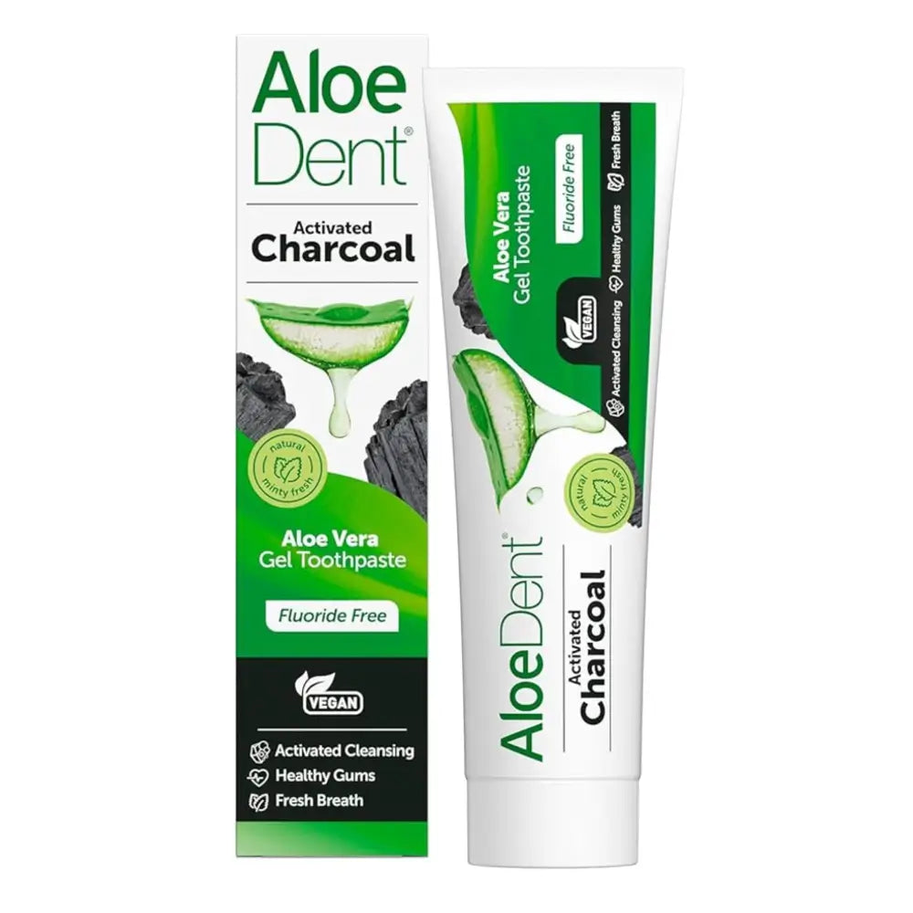 AloeDent Charcoal Toothpaste Fluoride Free 100ml