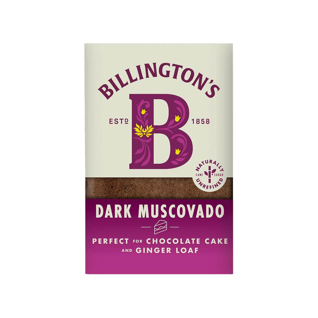 Billington's Dark Muscovado Sugar 500g perfect for chocolate cakes and ginger loafs