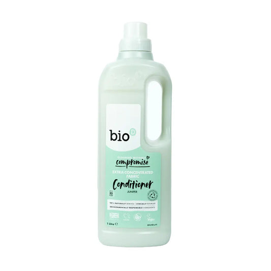 Bio-D Fabric Conditioner Juniper 1 litre Front label bottle.