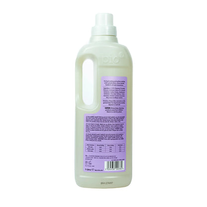 Bio-D Laundry Liquid Lavender 1 litre Back label bottle.