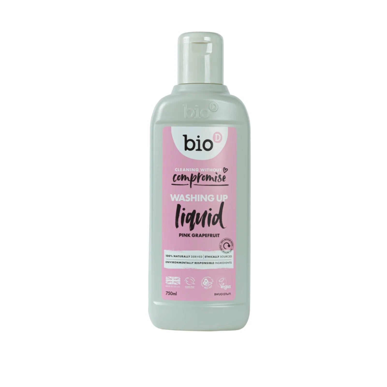 Bio-D Washing-Up Liquid Grapefruit 750ml Front label bottle.