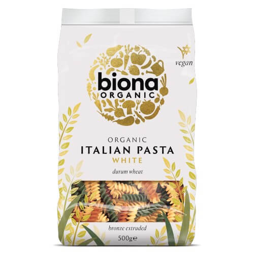 Biona Fusilli Pasta Tricolore Organic 500g