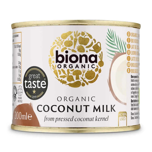 Biona Coconut Milk Organic 200ml BPA free tin.