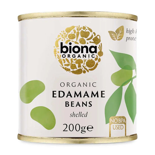Biona Edamame Beans Organic 200g in brine BPA free tin.