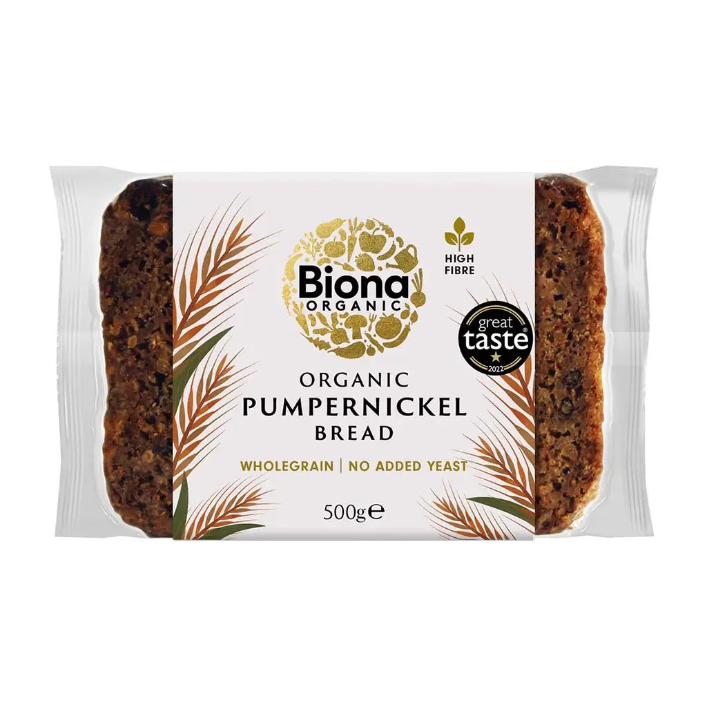 Biona Pumpernickel Bread Organic 500g no yeast.
