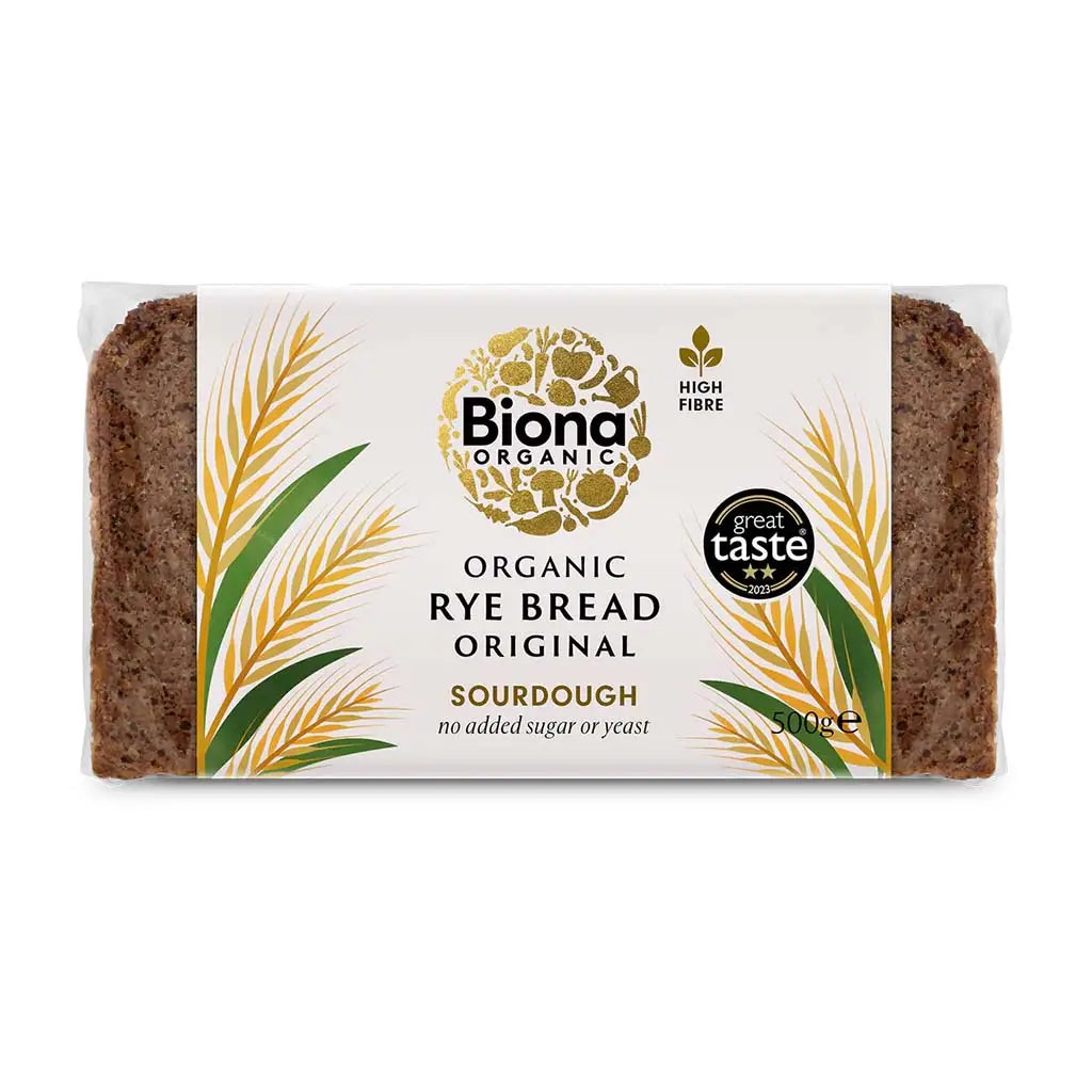 Biona Rye Sourdough Bread Organic 500g.