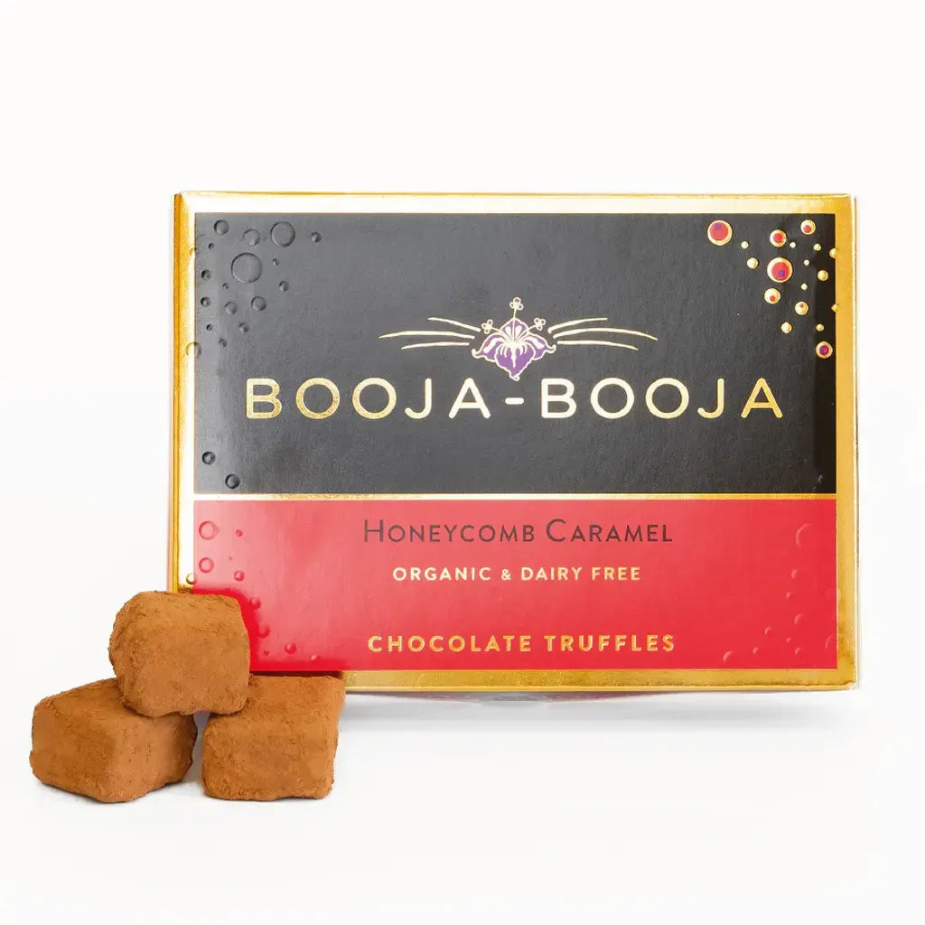 Booja Booja Organic Honeycomb Caramel Eight Truffles Front
