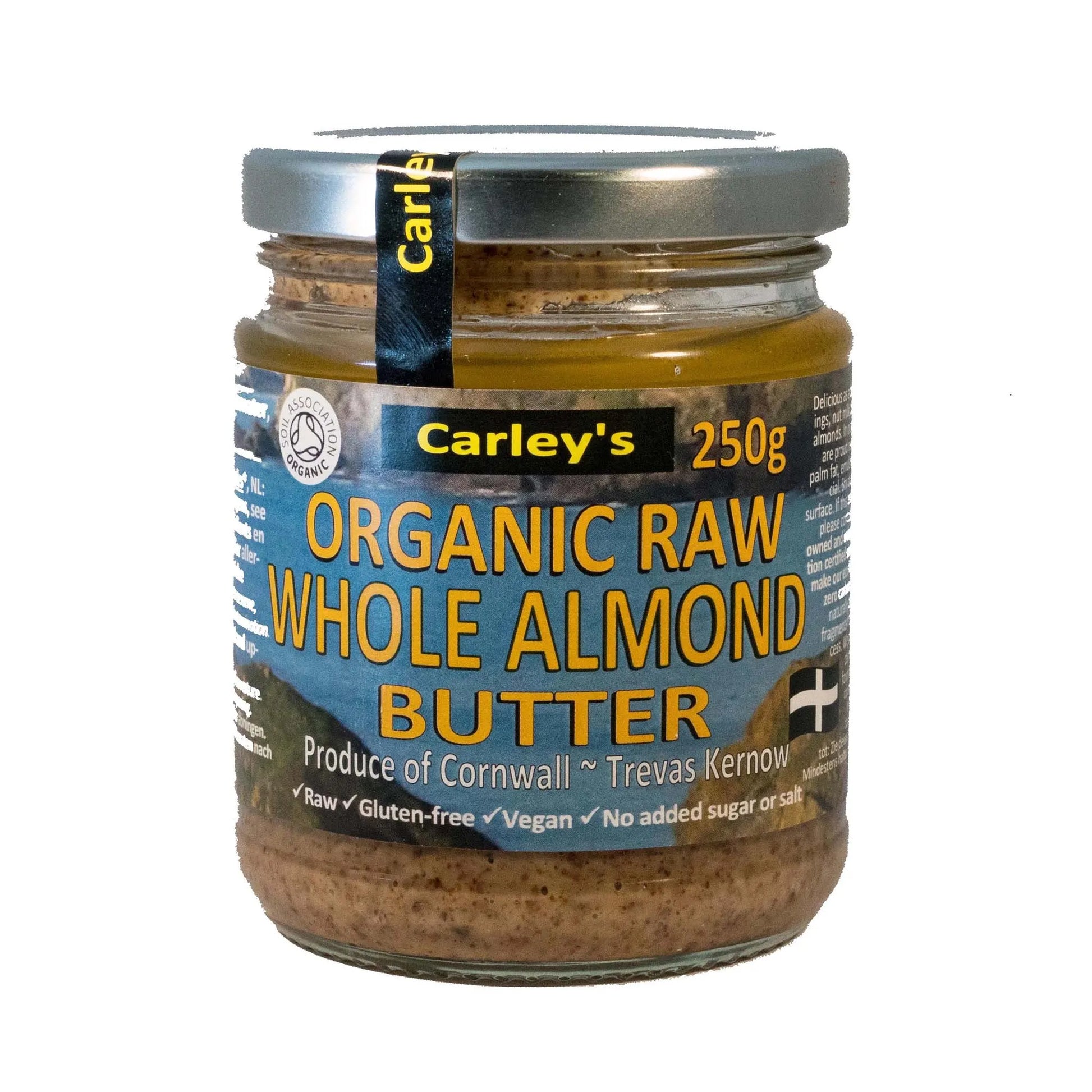 Carley's Raw Almond Butter Organic 250g Jar