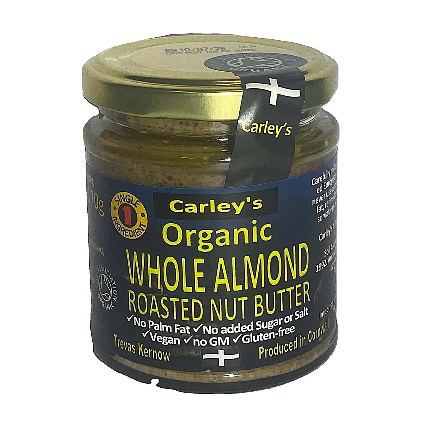 Carley's Almond Butter Roasted Organic 170g Jar