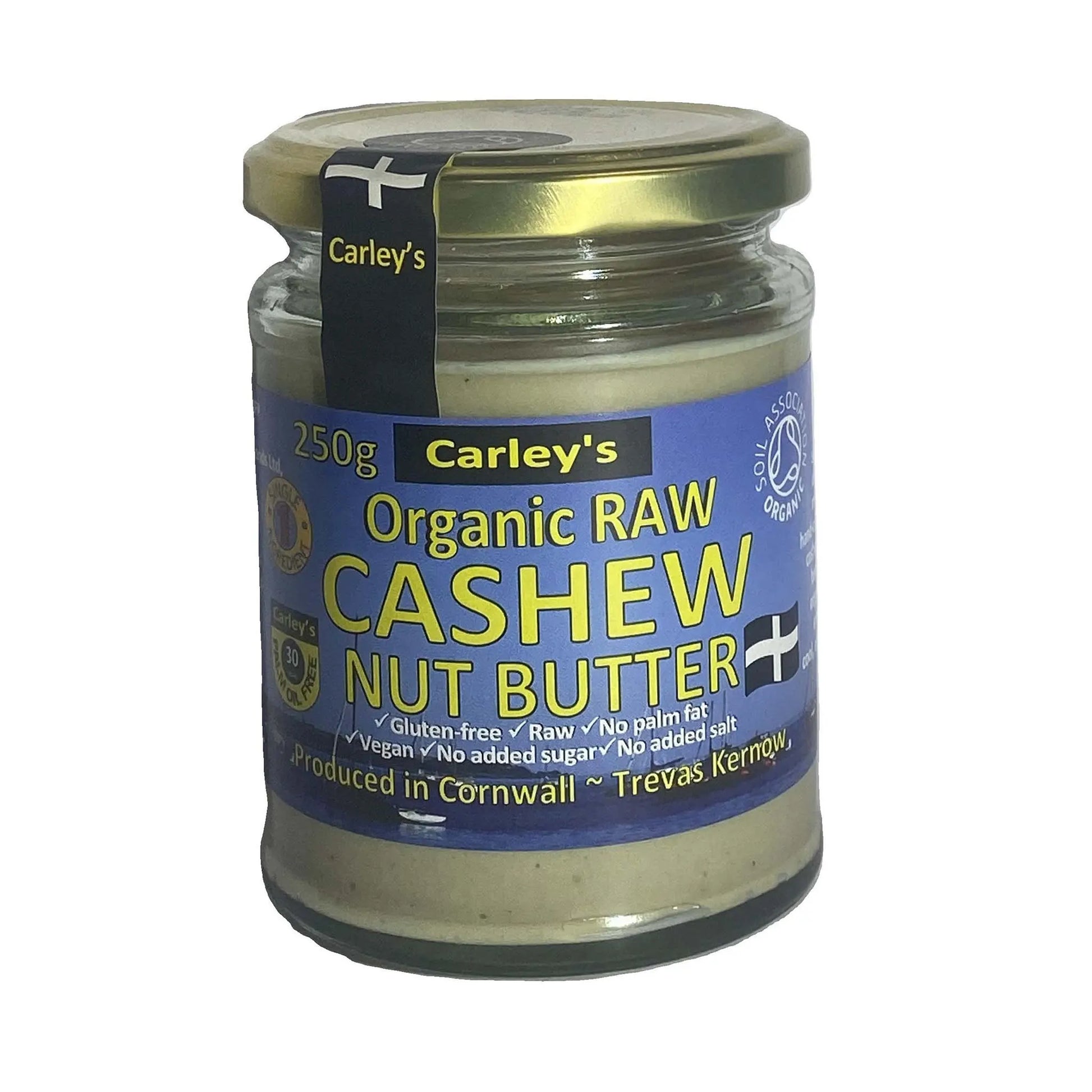 Carley's Raw Cashew Nut Butter Organic 250g Jar