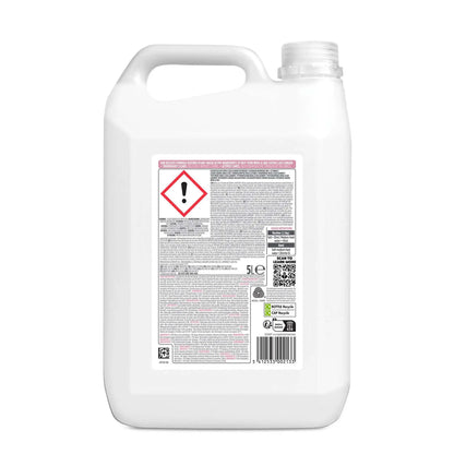 Ecover Delicate Wool & Silk Laundry Liquid waterlily & honeydew 5 Litre refill bottle back label.