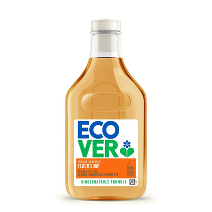 Ecover Floor Soap orange & lemon 1 litre bottle.