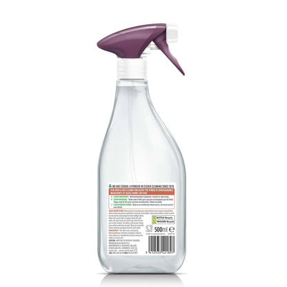 Ecover Oven & Hob Cleaner Spray 500ml spray bottle back label.