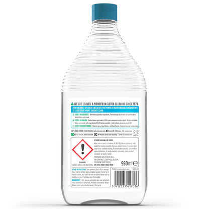 Ecover Washing-Up Liquid Chamomile & Clementine 950ml bottle back label.