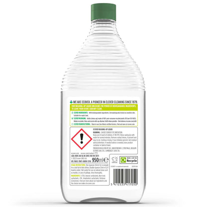 Ecover Washing-Up Liquid Lemon & Aloe Vera 950ml bottle back label.
