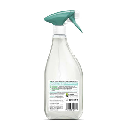 Ecover Window & Glass Cleaner 500ml spray bottle back label.