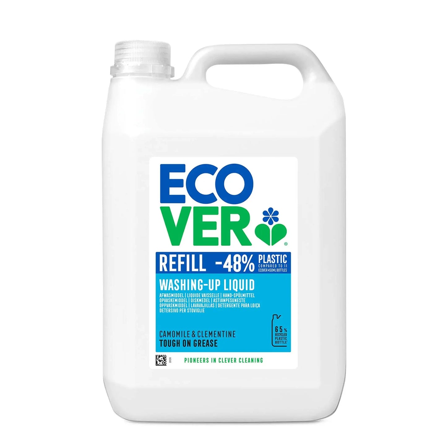 Ecover Washing Up Liquid Chamomile & Clementine 5 litre refill bottle.