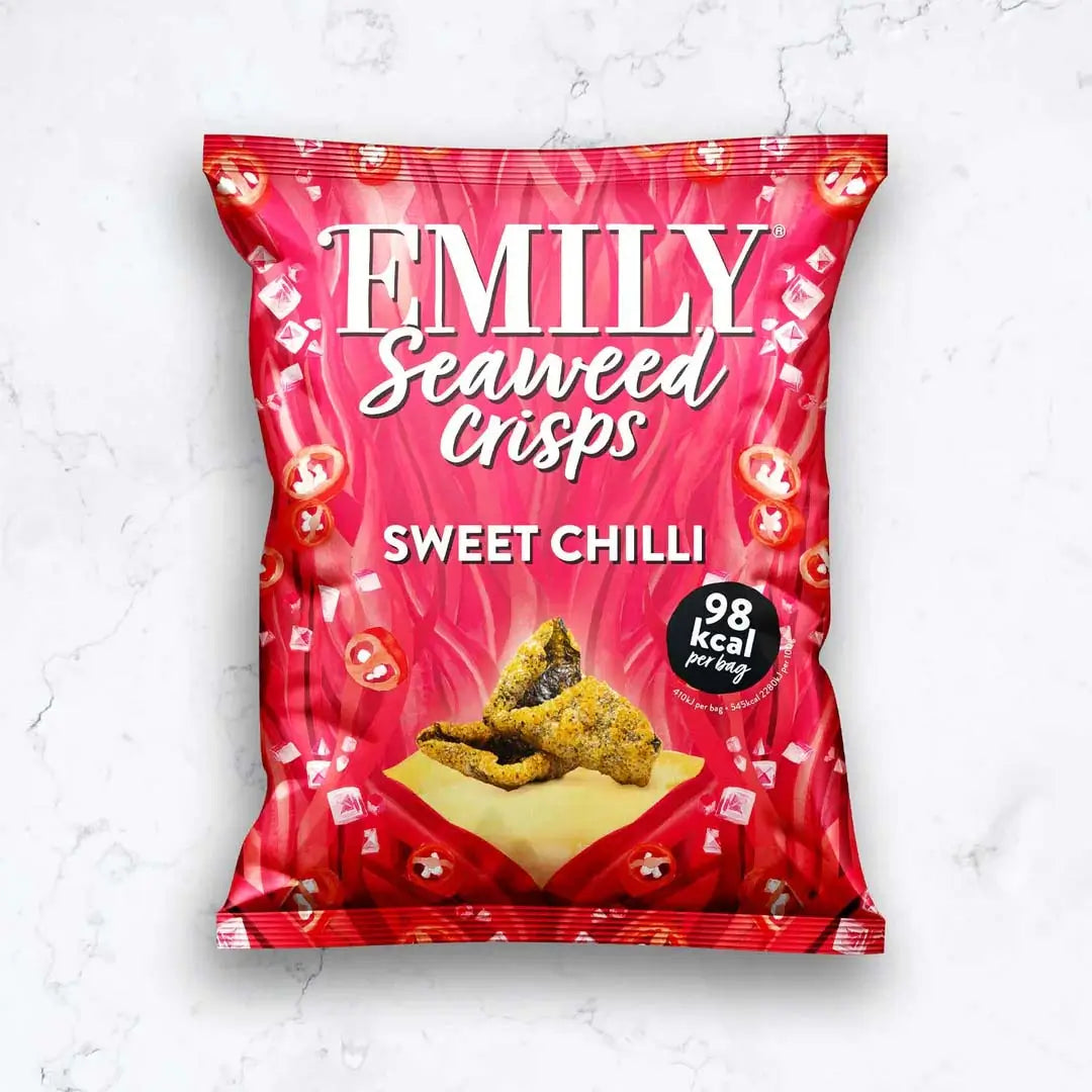 Emily Seaweed crisps sweet chilli flavour 18g