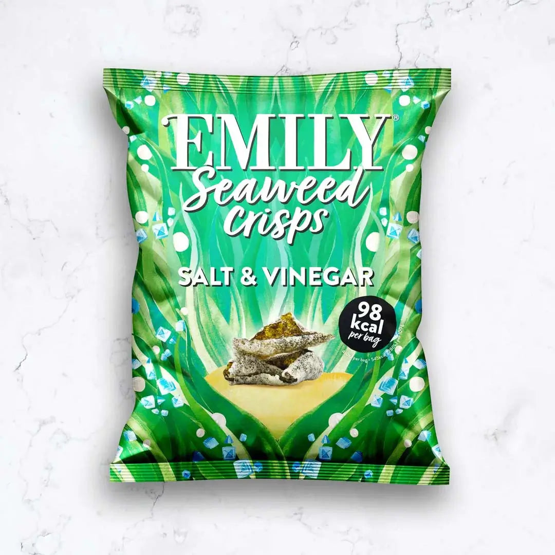 Emily Seaweed crisps salt & vinegar flavour 18g