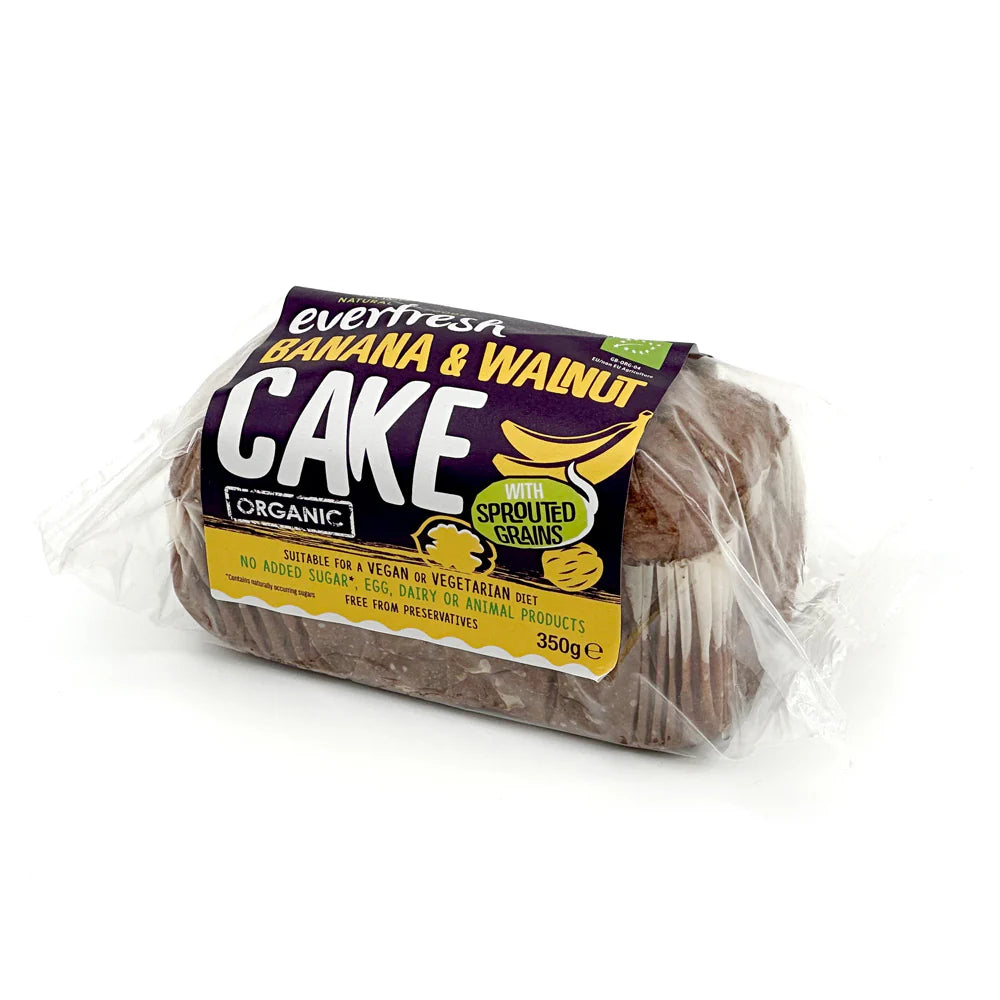 Everfresh sprouted grains Banana & Walnut Cake Organic 350g.
