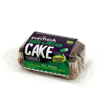Everfresh sprouted grains Date & Pecan Cake Organic 350g.