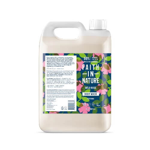 Faith in Nature Wild Rose Body Wash - 5L Refill