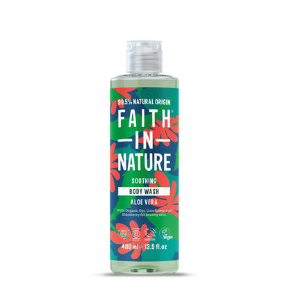 Faith in Nature Aloe Vera Body Wash 400ml Bottle Front