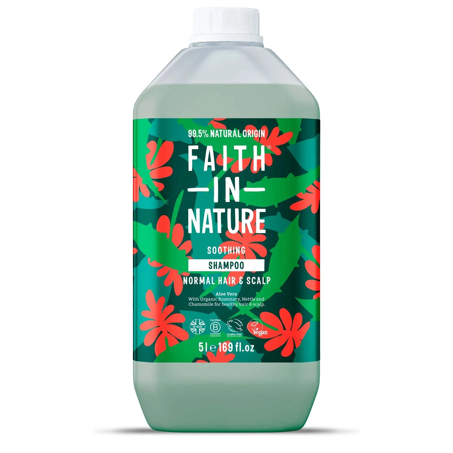 Faith in Nature Aloe Vera Shampoo - 5L Refill Bottle Front