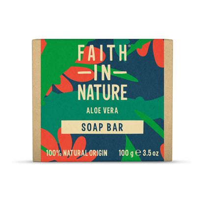Faith in Nature Aloe Vera Soap Bar 100g Box Front