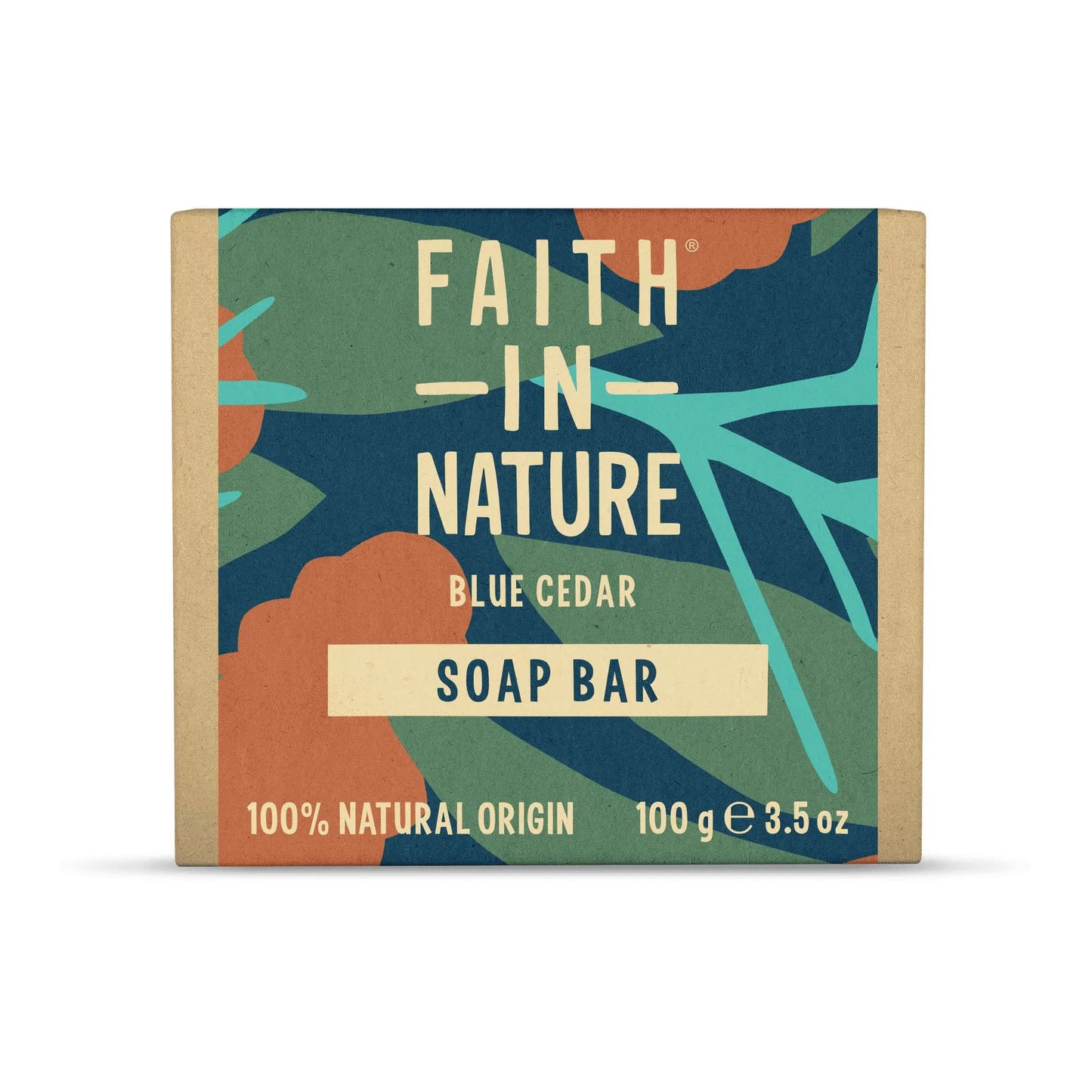 Faith in Nature Blue Cedar Soap Bar 100g Box Front