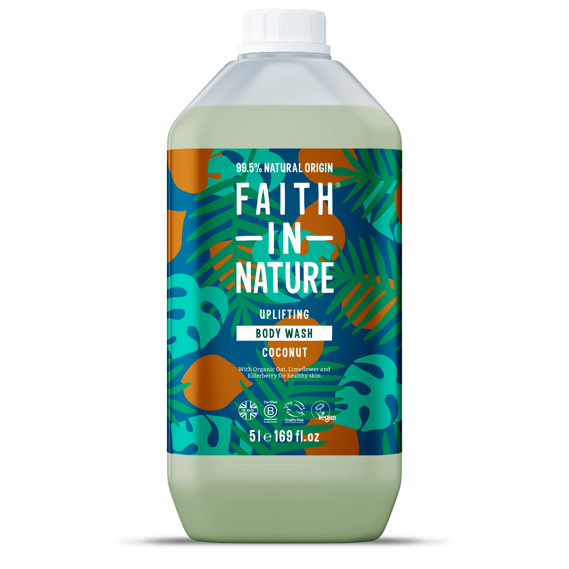Faith in Nature Coconut Body Wash - 5L Refill Bottle Front