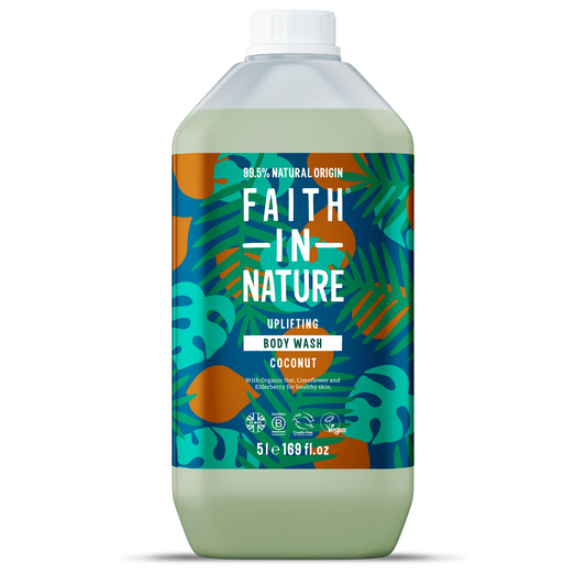 Faith in Nature Coconut Body Wash - 5L Refill Bottle Front